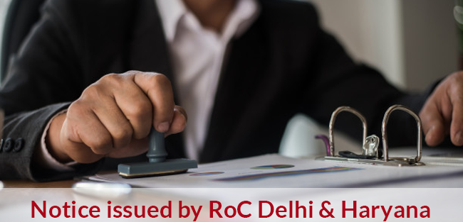 Notices Issued by Registrar of Companies in Form STK-1